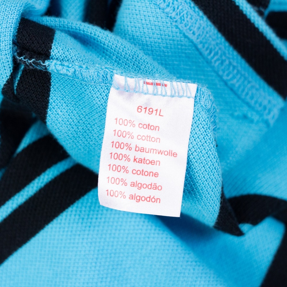 Lacoste Mens Blue Striped Short Sleeve Pique Polo Shirt Size 8 2XL 6191L - Picture 11 of 13